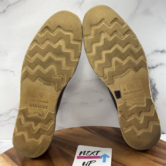 Men’s size 10-ALLEN EDMONDS Cove Drive Leather Oxfords Ox Navy Blue Dress Shoes - Picture 6 of 9